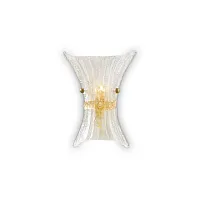 Бра FIOCCO AP1 SMALL Ideal Lux прозрачный 1 лампа, основание янтарное в стиле венецианский 