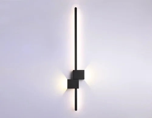 Бра LED FL5213 Ambrella light чёрный на 1 лампа, основание чёрное в стиле современный хай-тек отраженный свет фото 4