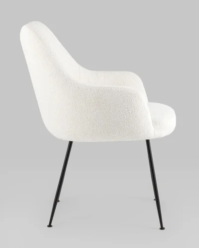 Кресло Floret, белый УТ000037004 Stool Group, белый/ткань, ножки/металл/чёрный, размеры - *835***610*650мм фото 2