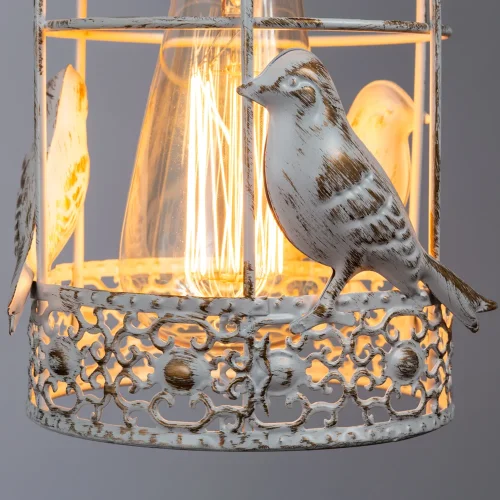 Бра Cincia A5090AP-1WG Arte Lamp золотой на 1 лампа, основание золотое белое в стиле прованс птички фото 3