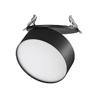 Светильник точечный LED Prometa 358753 Novotech чёрный 1 лампа, основание чёрное в стиле современный 