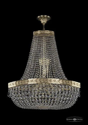 Люстра потолочная хрустальная 19013/H2/60IV G Bohemia Ivele Crystal прозрачная на 8 ламп, основание золотое в стиле классический sp