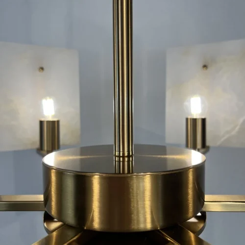 Люстра подвесная Marble 75586-22 ImperiumLoft белая на 6 ламп, основание латунь в стиле лофт современный  фото 10
