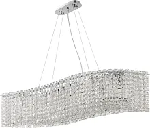 Люстра подвесная Delone 2179/09/10PL Stilfort прозрачная на 10 ламп, основание хром в стиле современный Люстра подвесная Delone 2179/09/10PL Stilfort прозрачная на 10 ламп, основание хром в стиле современный