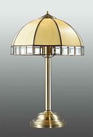 Настольная лампа Шербург-1 CL440811 Citilux бежевая 1 лампа, основание жёлтое бронзовое металл в стиле кантри тиффани 