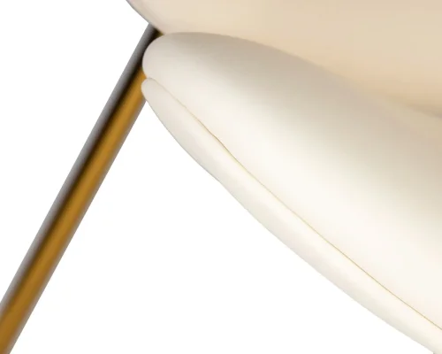 Кресло дизайнерское 72-LMO EMILY, цвет сиденья белый YP17, цвет основания золотой Dobrin, белый/винил, ножки/металл/золотой, размеры - ****810*780 фото 8