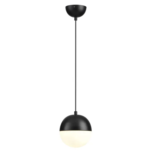 Светильник подвесной Pinga 4958/1 Odeon Light белый 1 лампа, основание чёрное в стиле современный шар фото 2