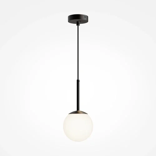 Светильник подвесной Basic form MOD321PL-01B Maytoni белый 1 лампа, основание чёрное в стиле современный шар фото 2