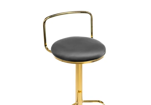 Полубарный стул Lusia dark gray / gold 15680 Woodville, серый/велюр, ножки/металл/золотой, размеры - ****380*400 фото 5