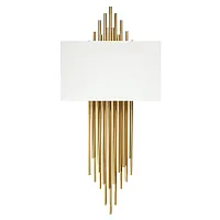 Бра Elegio 10107 White LOFT IT белый 2 лампы, основание золотое в стиле арт-деко современный 