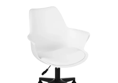 Компьютерное кресло Tulin white / black 15706 Woodville, белый/экокожа, ножки/пластик/чёрный, размеры - *910***600*600 фото 5