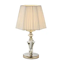 Настольная лампа Jula APL.707.04.01 Aployt белая 1 лампа, основание хром металл стекло в стиле классический 