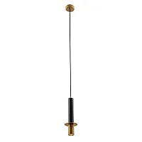 Светильник подвесной LED Ascella A2034SP-1BK Arte Lamp чёрный 1 лампа, основание чёрное в стиле минимализм хай-тек современный трубочки