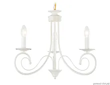 Люстра подвесная TR9605 Ambrella light без плафона на 3 лампы, основание белое в стиле кантри прованс 