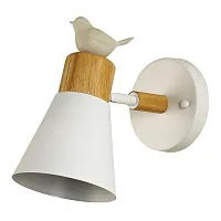 Бра Uccello 2939-1W F-promo белый 1 лампа, основание белое в стиле кантри птички