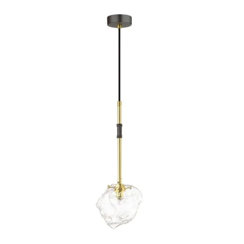 Светильник подвесной Stono 4789/1 Odeon Light прозрачный 1 лампа, основание чёрное в стиле лофт кантри шар фото 3