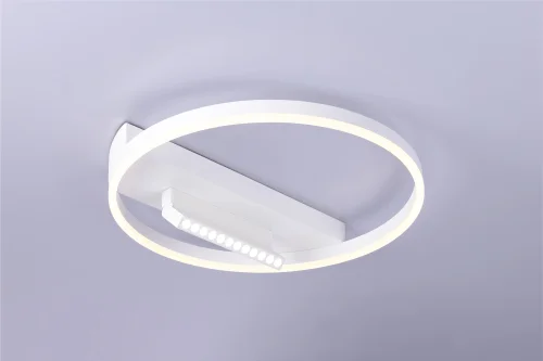 Светильник потолочный LED с пультом FL51457 Ambrella light белый 1 лампа, основание белое в стиле современный хай-тек кольца фото 4