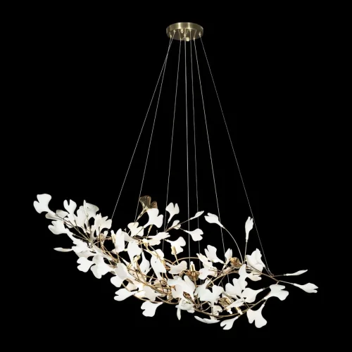 Люстра подвесная Fleur 10125/12 LOFT IT белая на 12 ламп, основание золотое в стиле флористика арт-деко  фото 2