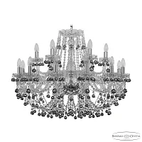 Люстра подвесная 1409/12+6/300 Ni K731 Bohemia Ivele Crystal без плафона на 18 ламп, основание никель в стиле классика sp