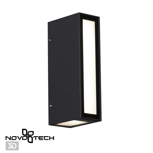 Настенный светильник LED Strait 359194 Novotech уличный IP54 чёрный 1 лампа, плафон чёрный в стиле современный LED фото 3