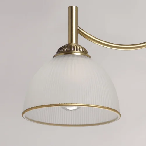 Люстра потолочная Олимп 318015503 MW-Light белая на 3 лампы, основание латунь бронзовое в стиле классический кантри  фото 4