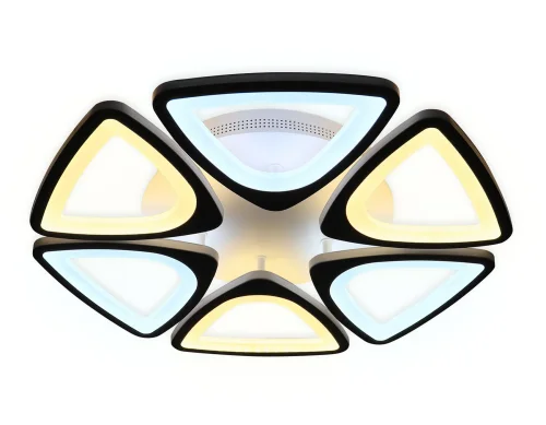 Люстра потолочная LED с пультом FA4494 Ambrella light белая на 1 лампа, основание белое в стиле классический современный с пультом фото 3