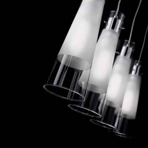 Светильник подвесной KUKY SP4 TRASPARENTE Ideal Lux белый 4 лампы, основание хром в стиле современный  фото 2