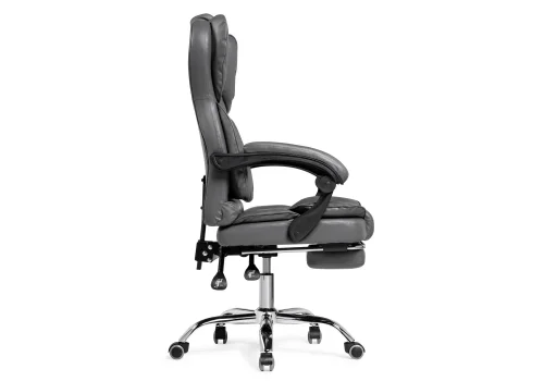 Компьютерное кресло Kolson gray 15343 Woodville, серый/экокожа, ножки/металл/хром, размеры - *1240***640*680 фото 4