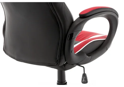 Компьютерное кресло Anis черное / красное / белое 11324 Woodville, красный чёрный/искусственная кожа, ножки/пластик/чёрный, размеры - *1210***620*670 фото 5