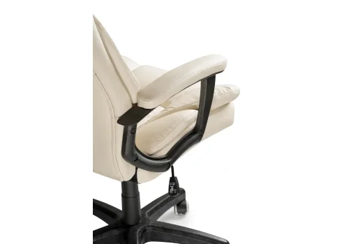 Компьютерное кресло Longo cream 11489 Woodville, бежевый/искусственная кожа, ножки/пластик/чёрный, размеры - *550***650*720 фото 6