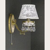 Бра с выключателем A 7030/1  Reccagni Angelo белый 1 лампа, основание античное бронза в стиле классический 