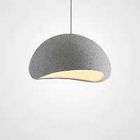 Люстра подвесная CEMENCLOUD B D30 Grey 219856-23 ImperiumLoft серая на 1 лампа, основание чёрное в стиле минимализм лофт скандинавский 