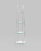 Стеллаж Ланс, прозрачное стекло, сталь серебро УТ000036348 Stool Group, размеры - *1830**530 мм