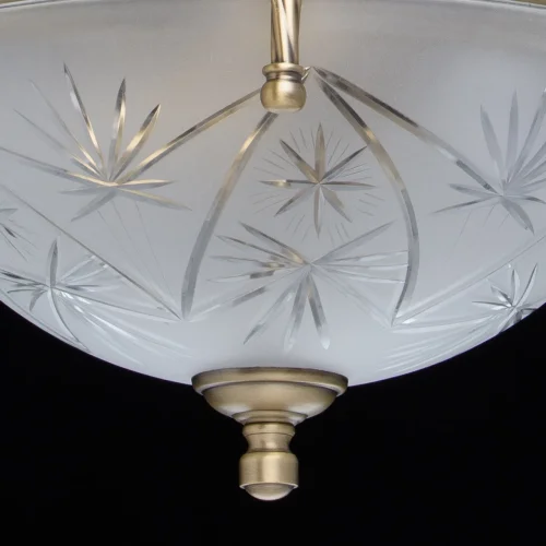 Люстра подвесная Афродита 317012006 MW-Light белая на 3 лампы, основание латунь в стиле классический  фото 12