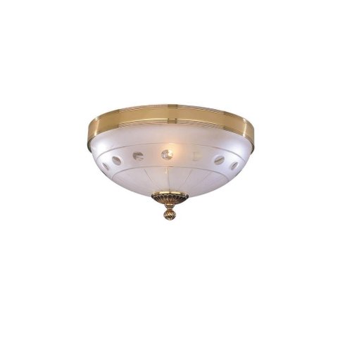 Люстра потолочная  PL 2334/2 Reccagni Angelo белая на 2 лампы, основание золотое в стиле классический 