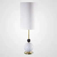 Настольная лампа Marble Ball SN009 180006-22 ImperiumLoft белая 1 лампа, основание белое мрамор металл в стиле минимализм лофт современный 