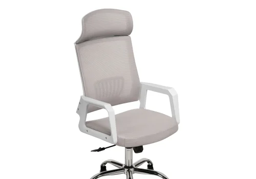 Компьютерное кресло Klit light gray 15636 Woodville, серый/сетка, ножки/металл/хром, размеры - *1220***580*580 фото 6