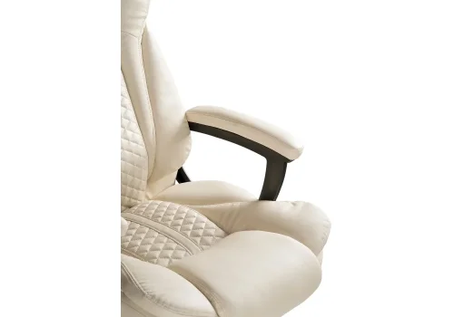 Компьютерное кресло Longo cream 11489 Woodville, бежевый/искусственная кожа, ножки/пластик/чёрный, размеры - *550***650*720 фото 7