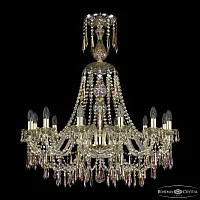 Люстра подвесная 1403/12/300/XL-95 G M801 Bohemia Ivele Crystal без плафона на 12 ламп, основание золотое в стиле классический sp