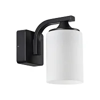 Настенный светильник Nami 370954 Novotech уличный IP54 чёрный 1 лампа, плафон белый в стиле современный E27