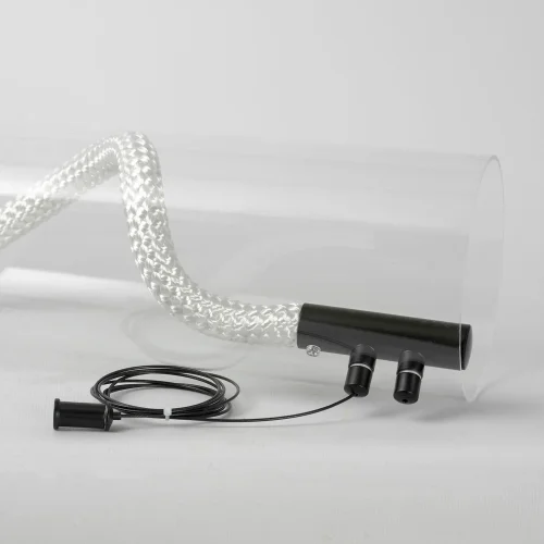 Светильник подвесной LED River LSP-7289 Lussole прозрачный 1 лампа, основание чёрное в стиле хай-тек современный линейный фото 3