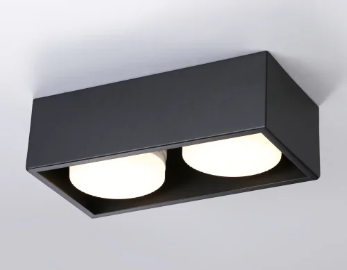 Светильник накладной TN70829 Ambrella light чёрный 2 лампы, основание чёрное в стиле современный хай-тек квадратный фото 2