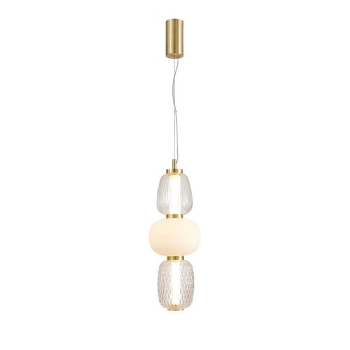 Светильник подвесной LED Bella 4057-1P Favourite белый 1 лампа, основание золотое в стиле современный 