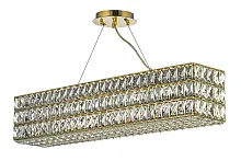 Люстра подвесная Lioni E 1.5.80x16.100 G Arti Lampadari прозрачная на 6 ламп, основание золотое в стиле классика модерн 