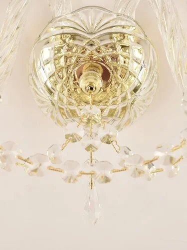 Бра 104B/2/165 G Bohemia Ivele Crystal без плафона на 2 лампы, основание золотое прозрачное в стиле классический drops фото 2
