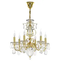 Люстра подвесная Schon 790062 Lightstar без плафона на 6 ламп, основание золотое прозрачное в стиле арт-деко Люстра подвесная Schon 790062 Lightstar без плафона на 6 ламп, основание золотое прозрачное в стиле арт-деко