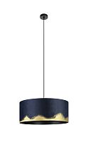 Светильник подвесной Casuarita 39974 Eglo синий золотой 1 лампа, основание чёрное в стиле современный 