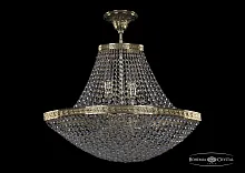 Люстра потолочная хрустальная 19323/H1/55IV G Bohemia Ivele Crystal прозрачная на 6 ламп, основание золотое в стиле классика sp