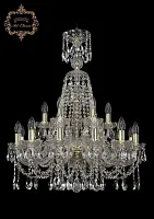 Люстра подвесная хрустальная 11.12.12+6.240.XL-82.Gd.Sp Богемиа Арт Классик прозрачная на 18 ламп, основание золотое в стиле классический Люстра подвесная хрустальная 11.12.12+6.240.XL-82.Gd.Sp Богемиа Арт Классик прозрачная на 18 ламп, основание золотое в стиле классический