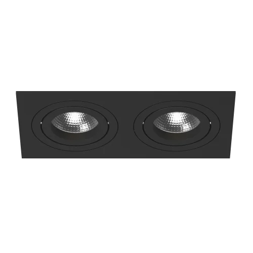 Светильник точечный Intero 16 Double Quadro i5270707 Lightstar чёрный 2 лампы, основание чёрное в стиле хай-тек современный 